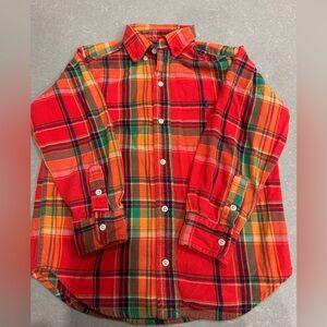 Ralph Lauren Kids flannel Shirt - Red, Green, and Orange